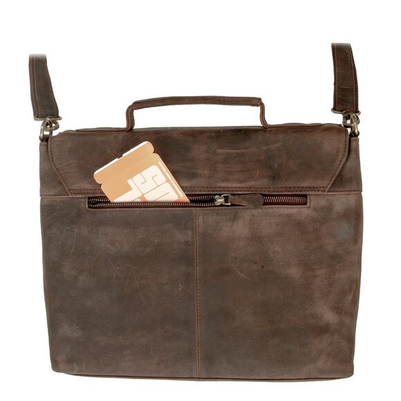 Artizanni Briefcase Duffel Bag, 15''  Laptop Shoulder Bag/ Satchel Bag Messenger - Picture 3 of 4